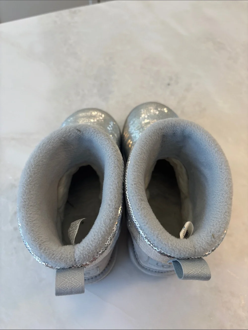 UGG Kids Classic Mini Silver Boot, Size 3
